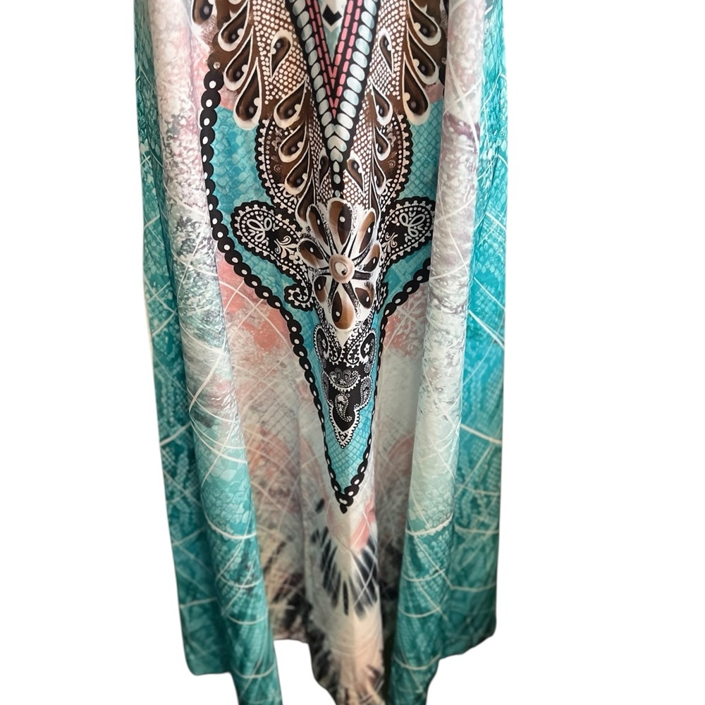 2pc New Teal Maxi Dress with Cardigan Sz M/L - Picture 13 of 13